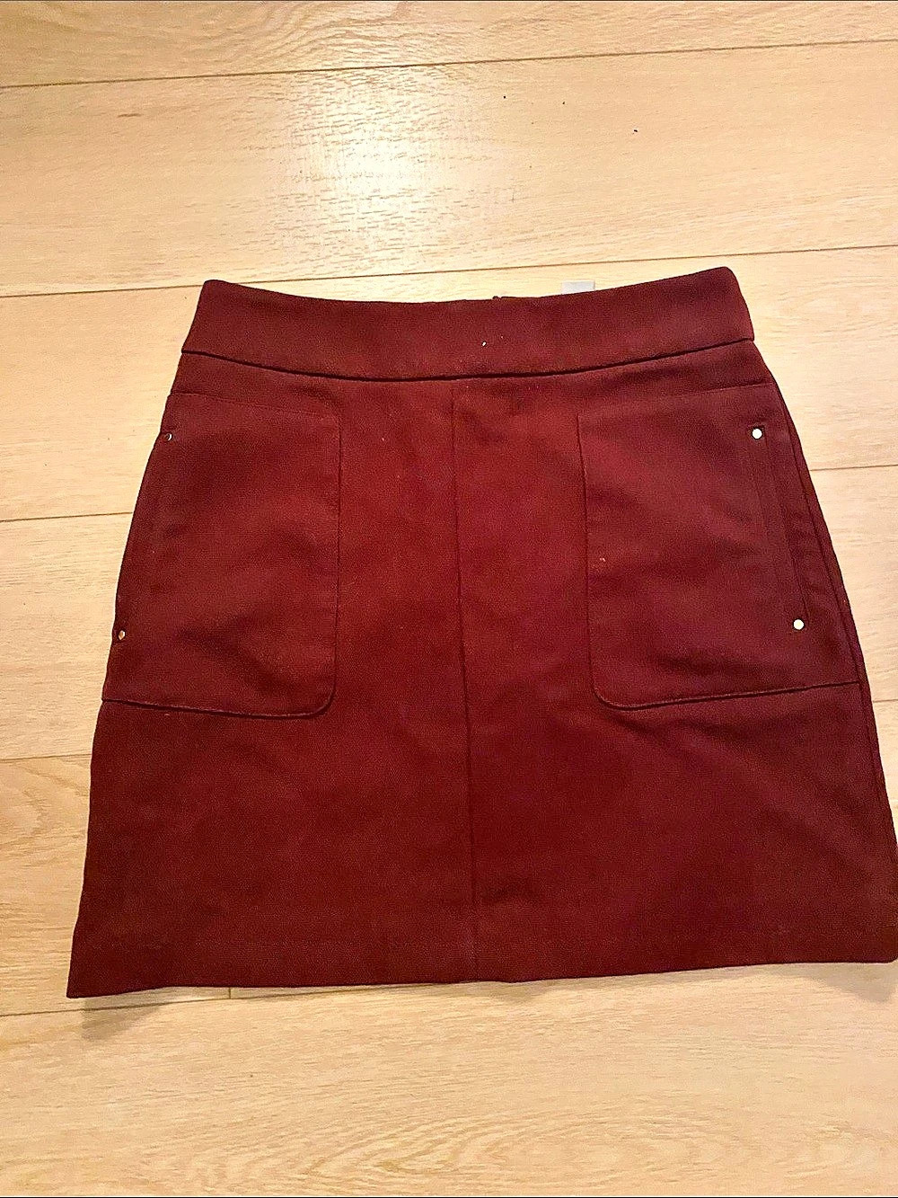 H&M Mini Skirt in Burgundy EU 36